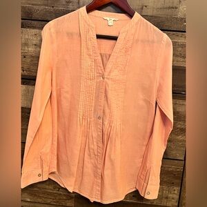 BLL- Pink V-neck button down- Size Small